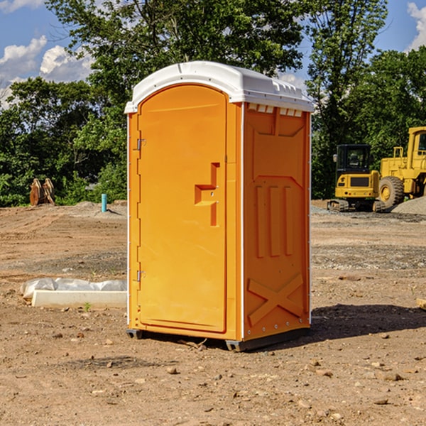 how often are the portable restrooms cleaned and serviced during a rental period in Pitkin CO